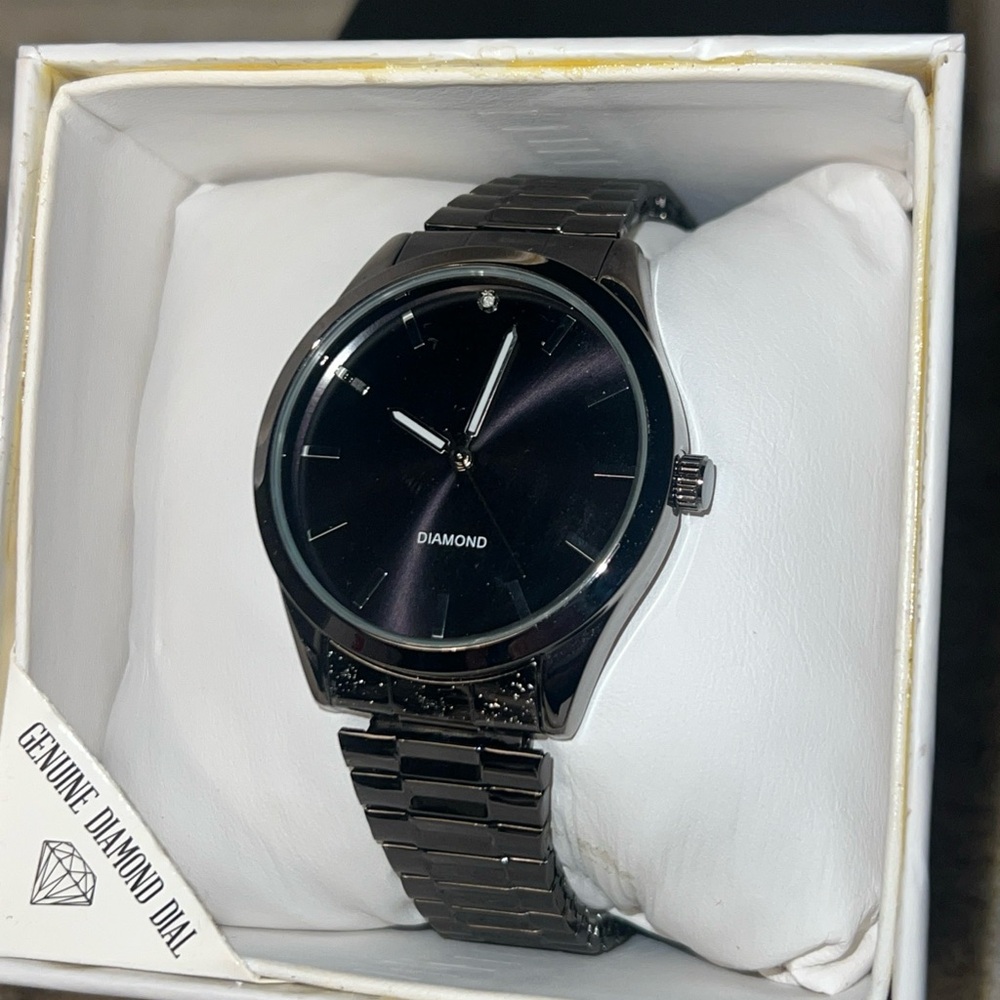 Kohl’s FMDKH342 Genuine Diamond Dial Quartz Analog Men's Watch NIB